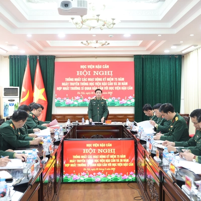 CHUẨN BỊ THẾ VÀ LỰC CHO SỰ KIỆN 75 NĂM NGÀY TRUYỀN THỐNG HỌC VIỆN HẬU CẦN